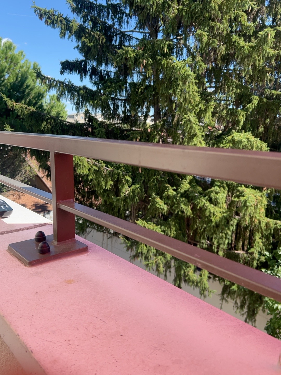 Garde-corps métallique installé sur un bâtiment