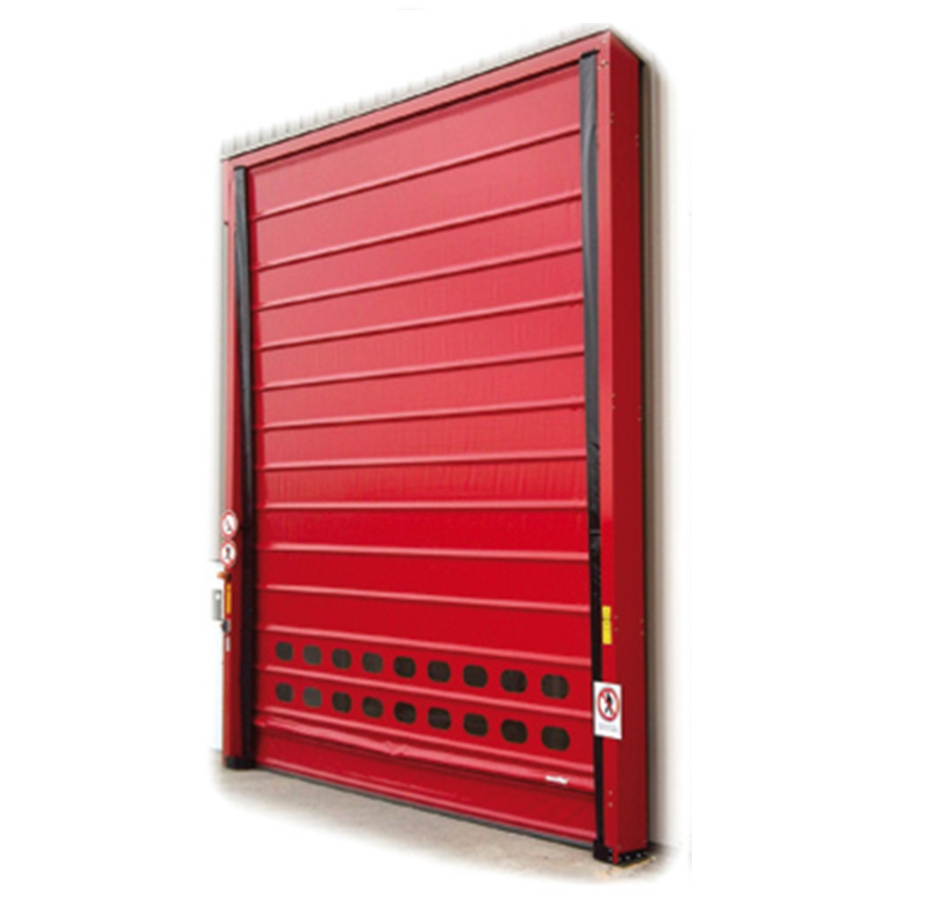 Porte souple rapide industrielle rouge